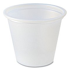 Fabri-Kal Portion Cups, 1 oz, Plastic, Translucent, 250/Sleeve, 10 Sleeves/Carton (PC100)