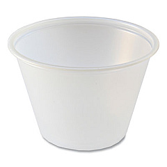 Fabri-Kal Portion Cups, 2.5 oz, Plastic, Translucent, 125/Sleeve, 20 Sleeve/Carton (PC250)