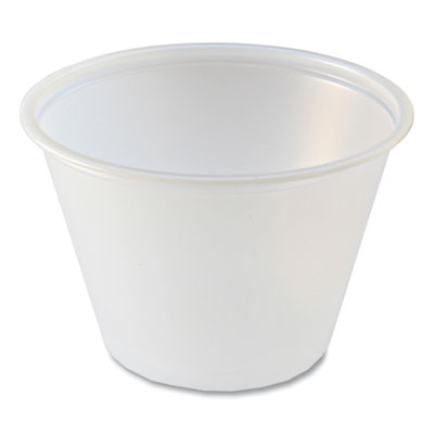 Fabri-Kal Portion Cups, 2.5 oz, Plastic, Translucent, 125/Sleeve, 20 Sleeve/Carton (PC250)
