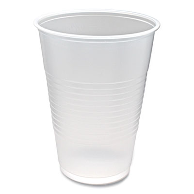 Fabri-Kal RK Ribbed Cold Drink Cups, 10 oz, Plastic, Clear, 100/Sleeve, 25 Sleeves/Carton (RK10)
