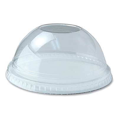 Fabri-Kal Kal-Clear/Nexclear Drink Cup Lids, Dome Lid with 1" Hole, Fits 5 oz to 24 oz Cold Cups, Plastic, Clear, 1,000/Carton (DLKC1624)