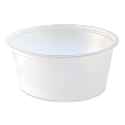 Fabri-Kal Portion Cups, 3.25 oz, Plastic, Translucent, 125/Sleeve, 20 Sleeve/Carton (PC325)