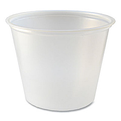 Fabri-Kal Portion Cups, 5.5 oz, Plastic, Translucent, 125/Sleeve, 20 Sleeve/Carton (PC550)