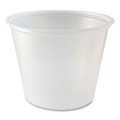 Fabri-Kal Portion Cups, 5.5 oz, Plastic, Translucent, 125/Sleeve, 20 Sleeve/Carton (PC550)