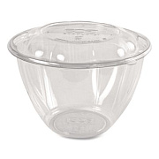 Eco-Products Renewable and Compostable Salad Bowls with Lids, 48 oz, Clear, Plastic, 150/Carton (EPSB48)