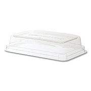 Eco-Products WorldView 100% Recycled Content Lid, 7.5 x 5 x 1.6, Clear, Plastic, 400/Carton (EPSCRC16LID)