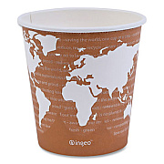 Eco-Products World Art Renewable and Compostable Hot Cups, 10 oz, Paper, Rust, 50/Pack, 20 Packs/Carton (EPBHC10WA)