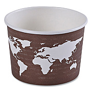Eco-Products World Art Renewable and Compostable Food Container, 8 oz, 3.04" Diameter x 2.3" h, Plum, Paper, 50/Pack, 20 Packs/Carton (EPBSC8WA)