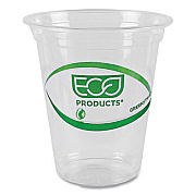 Eco-Products GreenStripe Renewable and Compostable Cold Cups, 16 oz, Plastic, Clear, 50/Pack, 20 Packs/Carton (EPCC16GS)