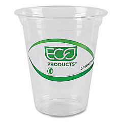 Eco-Products GreenStripe Renewable and Compostable Cold Cups, 16 oz, Plastic, Clear, 50/Pack, 20 Packs/Carton (EPCC16GS)