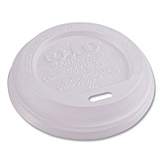 Eco-Products EcoLid Renewable/Compostable Hot Cup Lids, Fits 8 oz Hot Cups, Plastic, White, 50/Packs, 16 Packs/Carton (EPECOLID8)