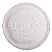 Eco-Products World Art PLA-Laminated Soup Container Lids, For 12 oz to 32 oz Containers, White, Plastic, 50/Pack, 10 Packs/Carton (EPECOLIDSPL)