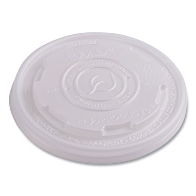 Eco-Products World Art PLA-Laminated Soup Container Lids, Fits 8 oz, Translucent, Plastic, 50/Pack, 20 Packs/Carton (EPECOLIDSPS)