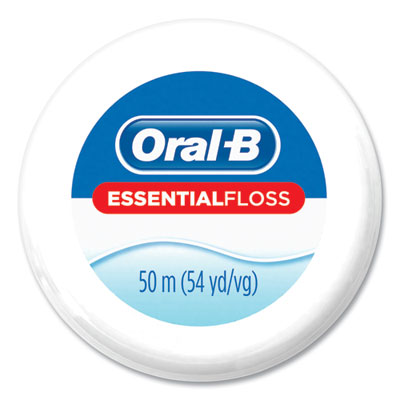 Oral-B Essential Floss, 55 yd, Unscented, 24/Carton (82576)