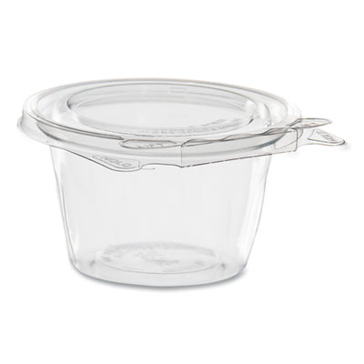 Dart SafeSeal Tamper-Resistant, Tamper Evident Bowls, Flat Lid, 8 oz, 4.6 x 8.84 x 2.49, Clear, Plastic, 272/Carton (SC8F)