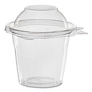 Dart SafeSeal Tamper-Resistant, Tamper Evident Bowls, Dome Lid, 12 oz, 4.36 x 8.84 x 4.52, Clear, Plastic, 256/Carton (SC12D)