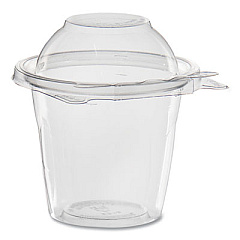 Dart SafeSeal Tamper-Resistant, Tamper Evident Bowls, Dome Lid, 12 oz, 4.36 x 8.84 x 4.52, Clear, Plastic, 256/Carton (SC12D)