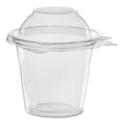 Dart SafeSeal Tamper-Resistant, Tamper Evident Bowls, Dome Lid, 12 oz, 4.36 x 8.84 x 4.52, Clear, Plastic, 256/Carton (SC12D)