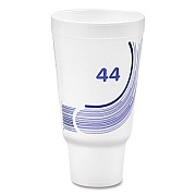 Dart Breeze Hot/Cold Insulated Foam Drinking Cups, Pedestal Cup, 44 oz, Purple/White/Blue, 300/Carton (44AJ32B)