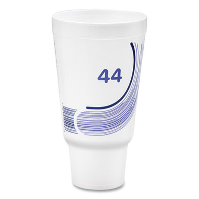 Dart Breeze Hot/Cold Insulated Foam Drinking Cups, Pedestal Cup, 44 oz, Purple/White/Blue, 300/Carton (44AJ32B)