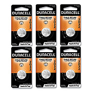 Duracell Lithium Coin Batteries With Bitterant, 2032, 6/Box (DL2032BPK)