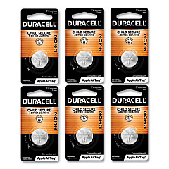 Duracell Lithium Coin Batteries With Bitterant, 2032, 6/Box (DL2032BPK)