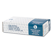 Inteplast Group Embossed Polyethylene Disposable Gloves, Powder-Free, Large, 3 mil Thick, Clear, 500/Box, 4 Boxes/Carton (GLLG2K)