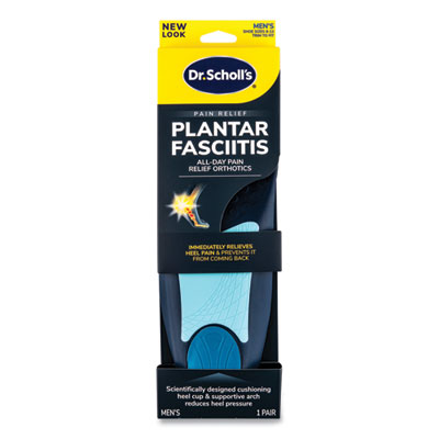 Dr. Scholl's Plantar Fasciitis All Day Pain Relief Orthotics for Men, Men's Sizes 8 to 13, Blue (59037)