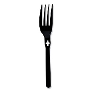 Fork WeGo Polystyrene, Fork, Plastic, Black, 1,000/Carton (54101101)