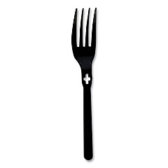 Fork WeGo Polystyrene, Fork, Plastic, Black, 1,000/Carton (54101101)