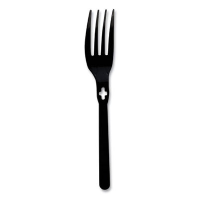 Fork WeGo Polystyrene, Fork, Plastic, Black, 1,000/Carton (54101101)