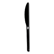 Knife WeGo Polystyrene Utensils, Knife, Plastic, Black, 1,000/Carton (54101102)