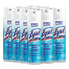 Professional LYSOL Brand Disinfectant Spray, Fresh Scent, 19 oz Aerosol Spray, 12/Carton (04675CT)