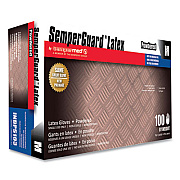 SemperGuard Latex Gloves, Powdered, Medium, 4 mil Thick, 9.45" Long, Cream, 100/Box, 10 Boxes/Carton (INDPS103)