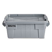 Rubbermaid Commercial BRUTE Tote with Lid, 14 gal, 27.5" x 16.75" x 10.75", Gray (9S30GRAEA)