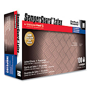 SemperGuard Latex Powdered Gloves, Medium, 4 mil Thick, 9.45" Long, Cream, 100/Box (INDPS103BX)