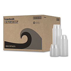 Boardwalk Souffle/Portion Cups, 2 oz, Plastic, Clear, 125/Sleeve, 20 Sleeves/Carton (PRTN2TS)