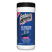 Endust Antistatic Screen Cleaning Wipes, Premoistened, 5 x 7, Clean Scent, White, 70/Canister (11506)