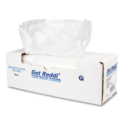 Inteplast Group Bun Rack/Pan Cover Film, 52 x 80, 1-Rack, 15 Micron, Clear, 50/Carton (BR52X80)