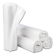 Inteplast Group High-Density Commercial Can Liners, 30 gal, 10 mic, 30" x 37", Clear, Interleaved Roll, 25 Bags/Roll, 20 Rolls/Carton (S303710N)