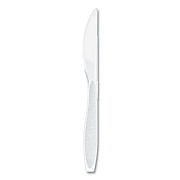 SOLO Impress Heavyweight Full-Length Polystyrene Cutlery, Knife, Plastic, White, 100/Box, 10 Boxes/Carton (HSWKX0007)