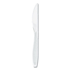 SOLO Impress Heavyweight Full-Length Polystyrene Cutlery, Knife, Plastic, White, 100/Box, 10 Boxes/Carton (HSWKX0007)