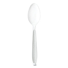 SOLO Impress Heavyweight Full-Length Polystyrene Cutlery, Spoon, Plastic, White, 100/Box, 10 Boxes/Carton (HSWTX0007)