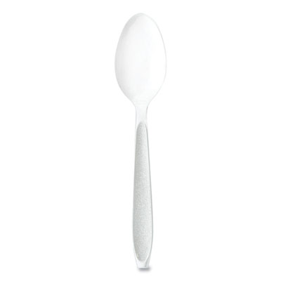 SOLO Impress Heavyweight Full-Length Polystyrene Cutlery, Spoon, Plastic, White, 100/Box, 10 Boxes/Carton (HSWTX0007)