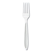 SOLO Impress Heavyweight Full-Length Polystyrene Cutlery, Fork, Plastic, White, 100/Box, 10 Boxes/Carton (HSWFX0007)