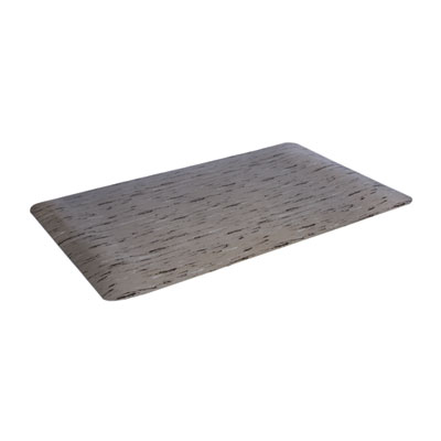 Crown Cushion-Step Marbleized Rubber Mat, Rectangular, Gray Smooth Surface, 24" x 36" (CU2436GY)