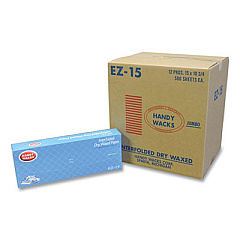 Handy Wacks Interfolded Dry Waxed Paper Deli Sheets, 10.75 x 15, 500/Box, 12 Boxes/Carton (EZ15)