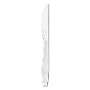SOLO Impress Heavyweight Full-Length Polystyrene Cutlery, Knife, Plastic, White, 100/Box (HSWKX0007BX)