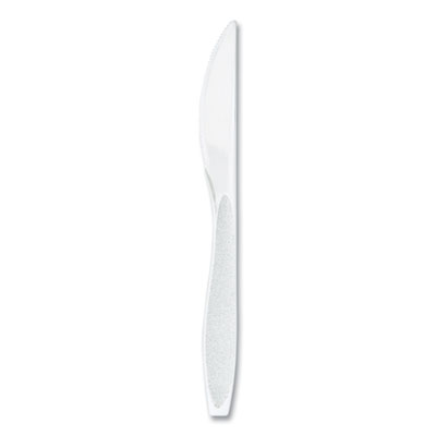SOLO Impress Heavyweight Full-Length Polystyrene Cutlery, Knife, Plastic, White, 100/Box (HSWKX0007BX)