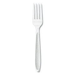 SOLO Impress Heavyweight Full-Length Polystyrene Cutlery, Fork, Plastic, White, 100/Box (HSWFX0007BX)